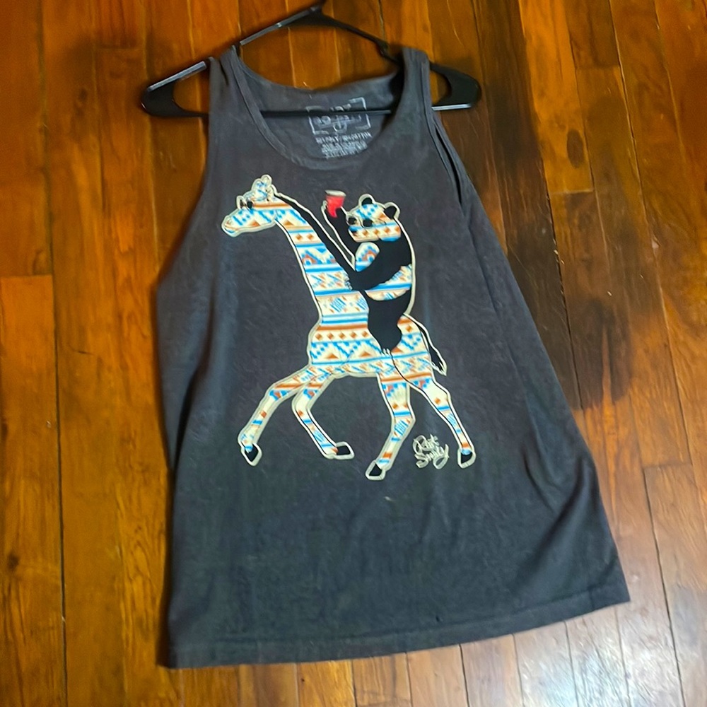 Riot Society Panda Solo Cup Tank Top Size M